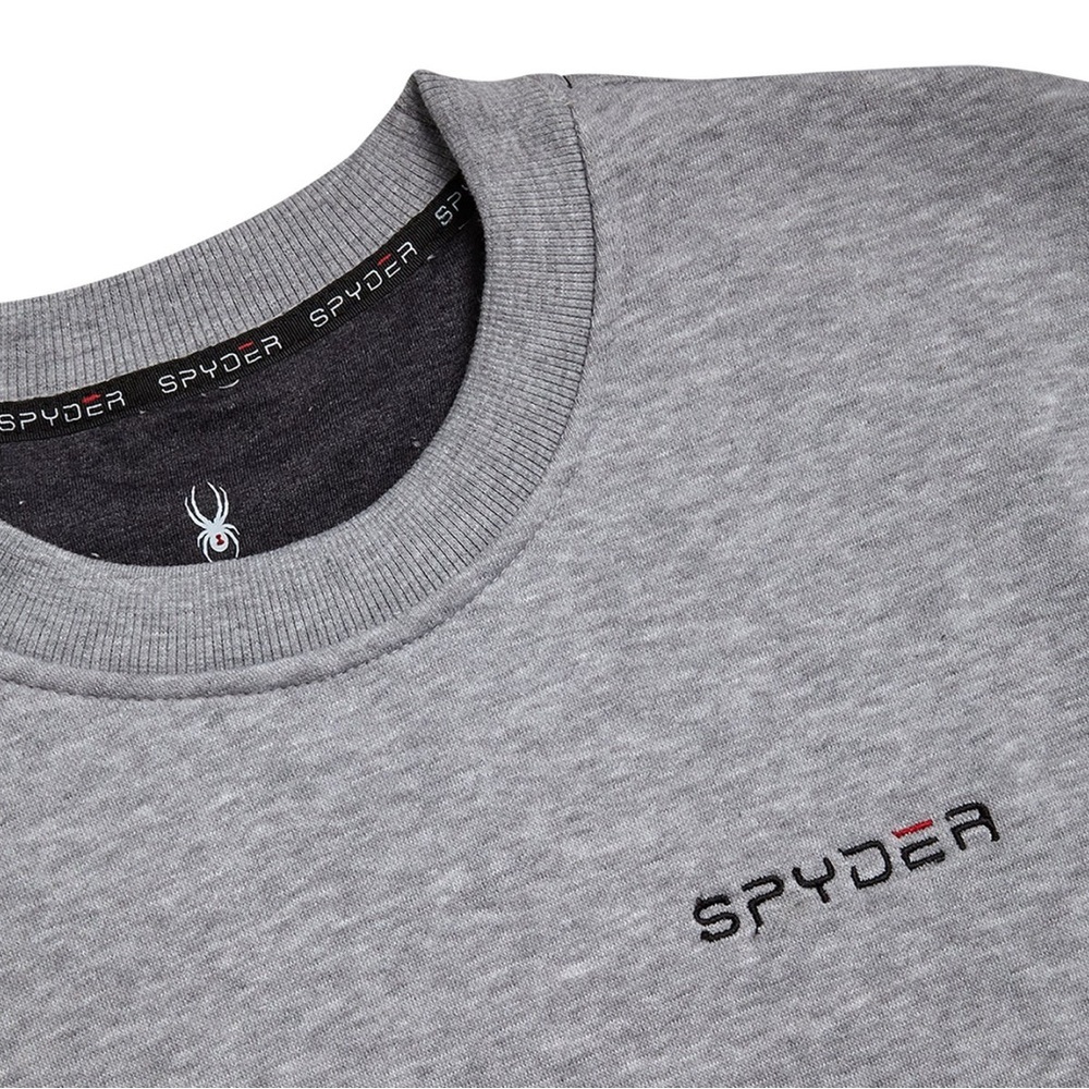 Spyder Men’s Light Grey Fleece Crew Neck Sweatshirt Size XLarge NWT - Picture 3 of 12